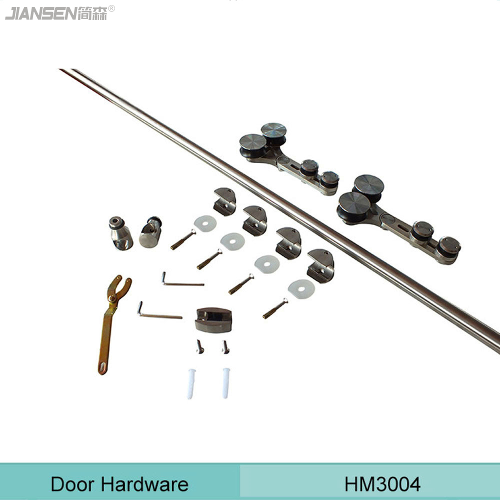 Wholesale stainless steel barn door hardware double-hm3004