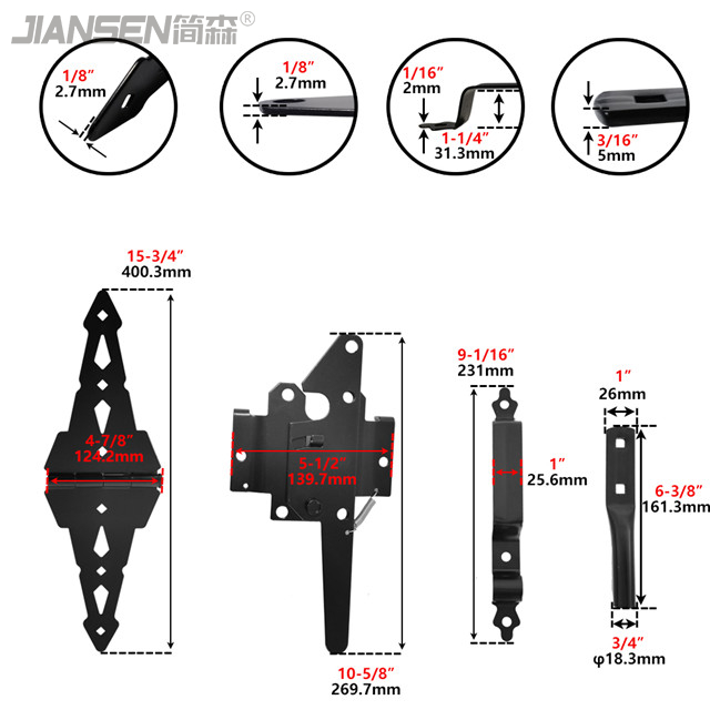 wood fence gate latch manufacturer-JL2215